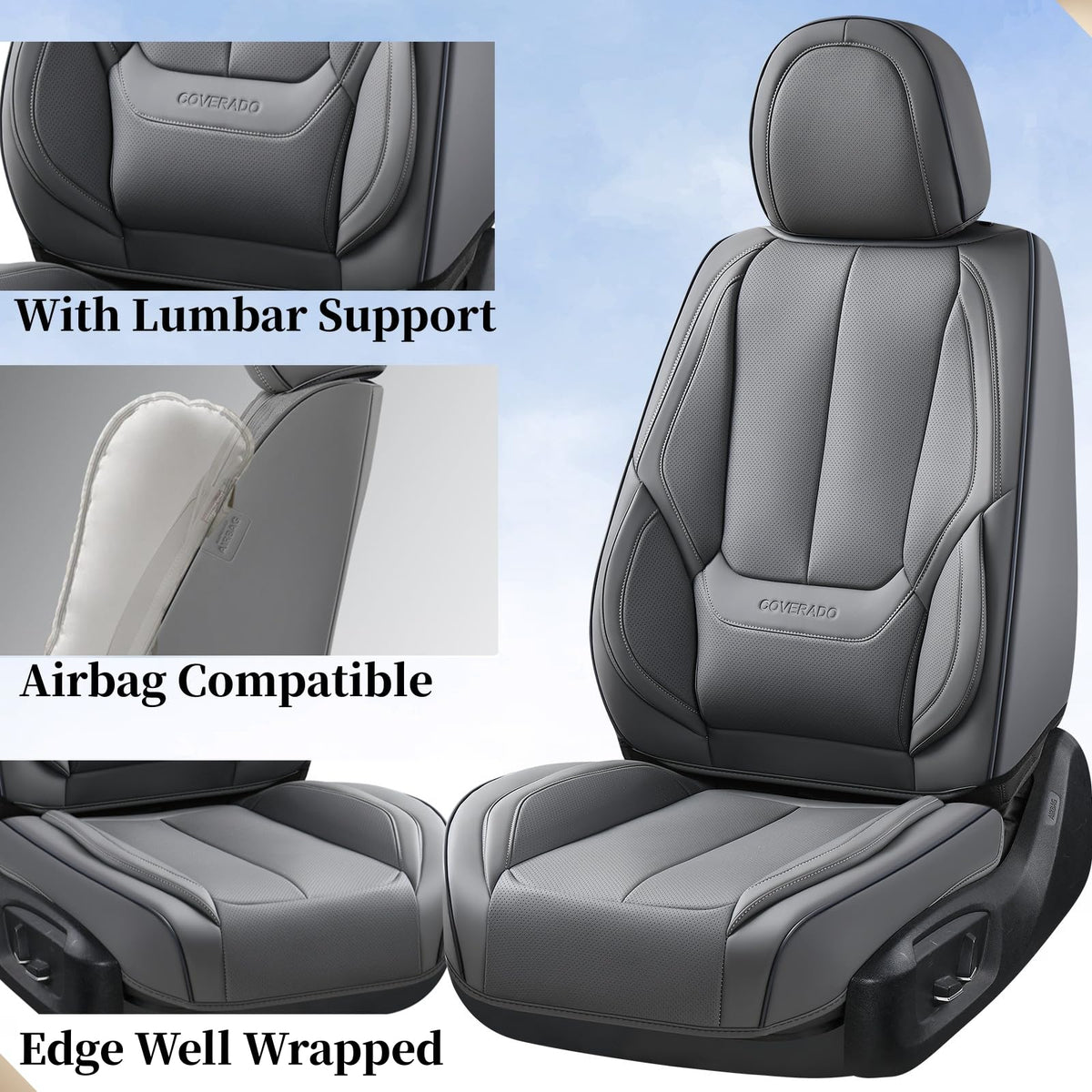 Coverado side view illustrating airbag access and safety compatibility