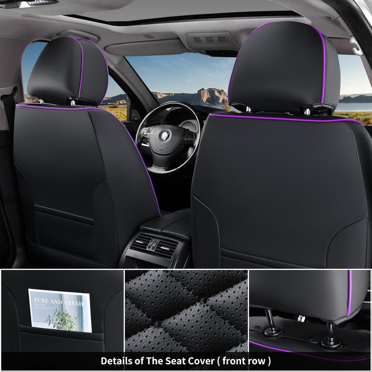 Coverado wrapped side profile protecting seat edges from spills and wear