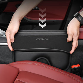Coverado side profile installed between seat and console for protection