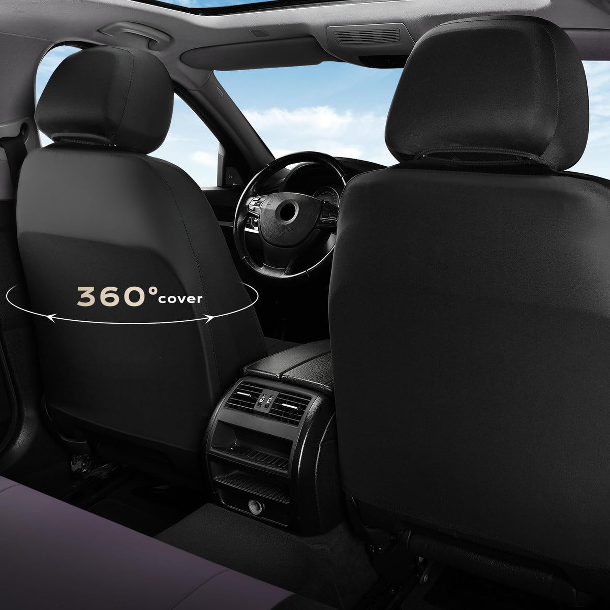 Coverado size comparison with seat showing fit guidance for buyers