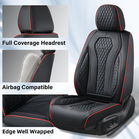 Coverado visible stitching and foam detail illustrating durable construction
