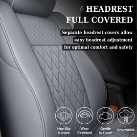 Coverado rear seat with included cupholder cover for coordinated protection