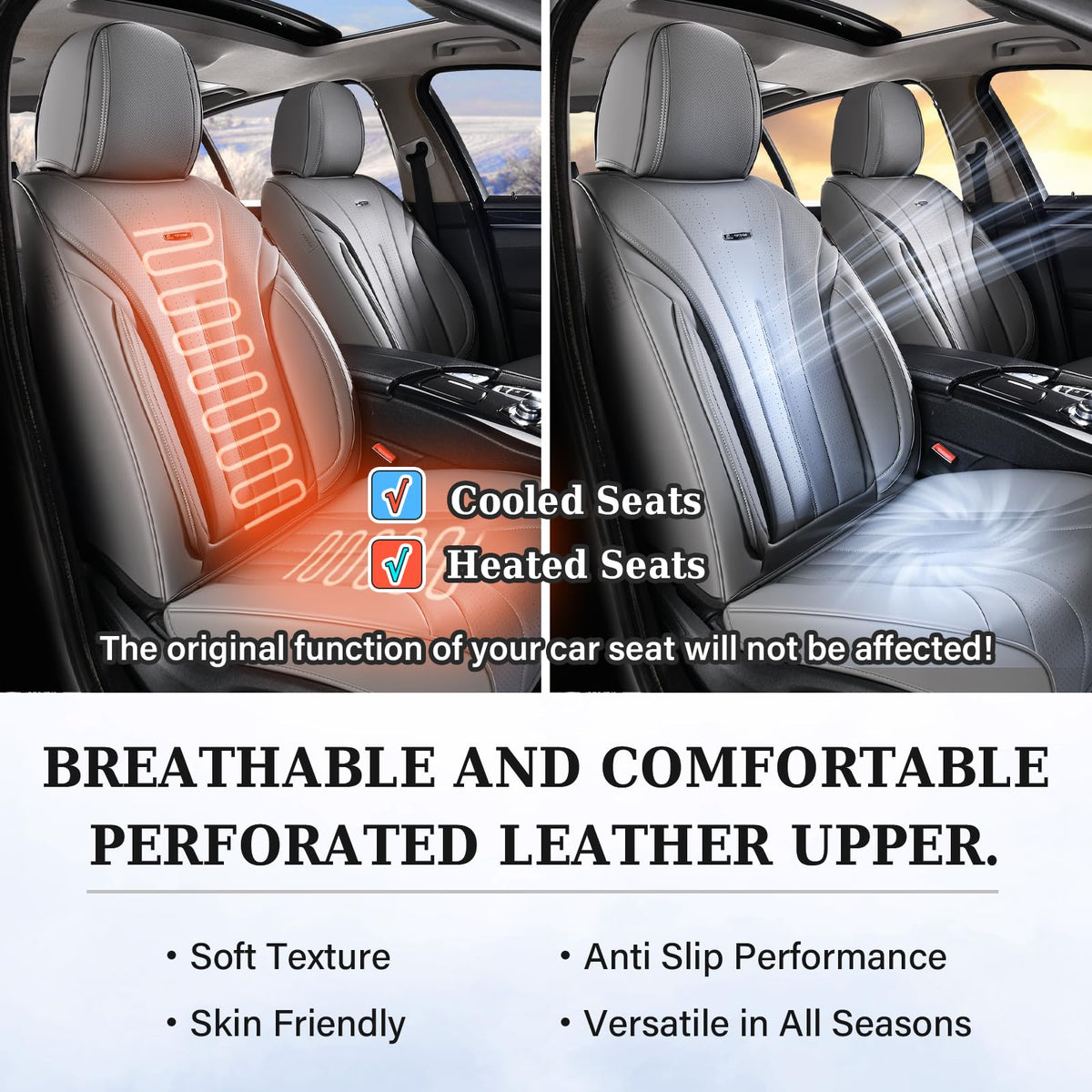 Coverado texture and foam cross-section showing padded support and comfort