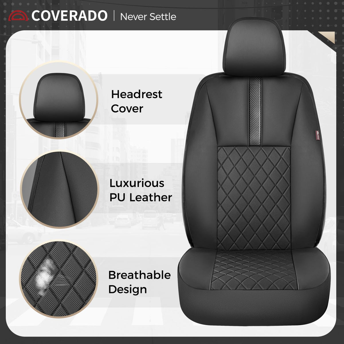 Coverado ventilated surface detail showing breathability for cooler, comfortable drives