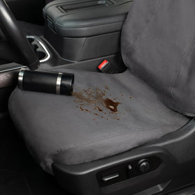 Covercraft Carhartt headrest and airbag area detail preserving safety function