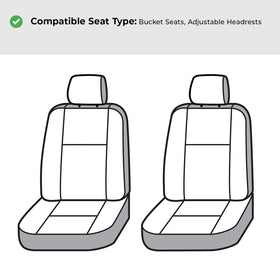 Covercraft Carhartt seat cover next to ruler showing accurate fit and scale