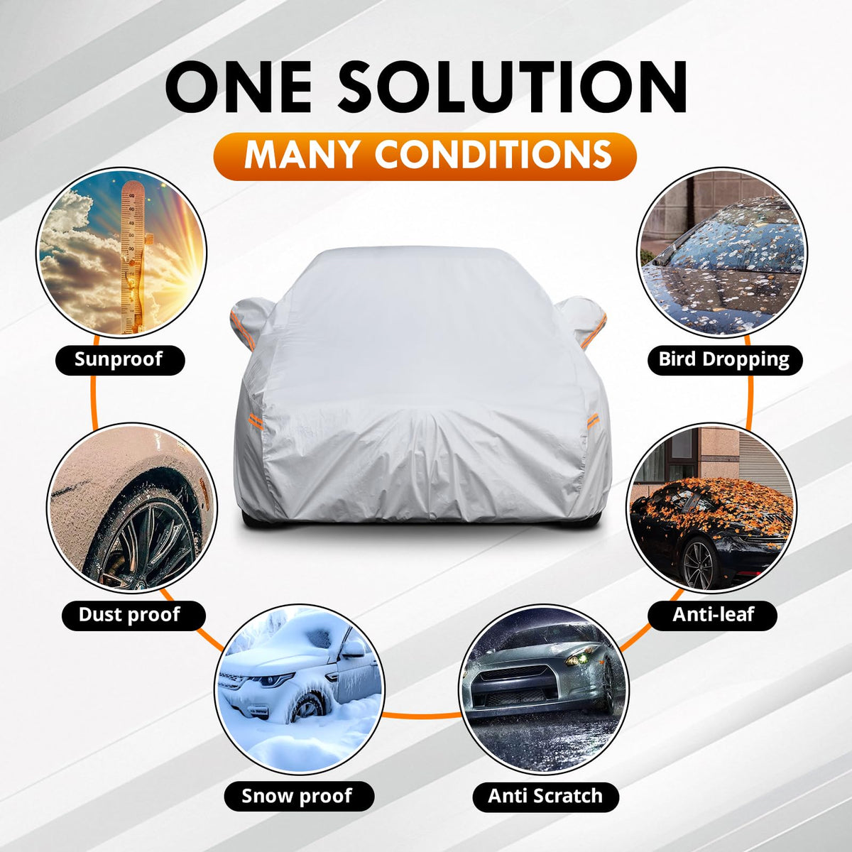 Coverra on classic Beetle in driveway offering all-season outdoor protection