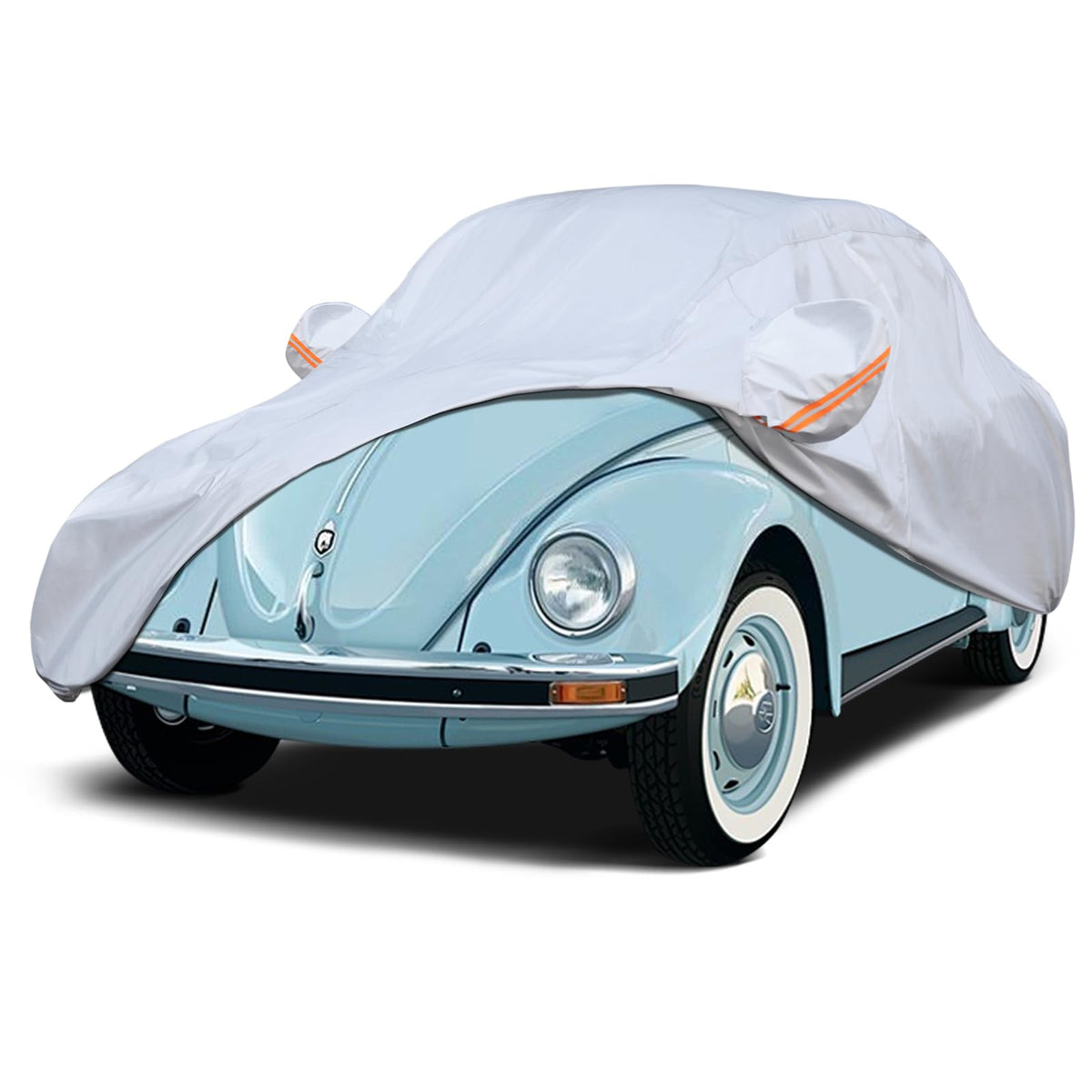 Coverra cover on Beetle front profile showing tailored fit and protection