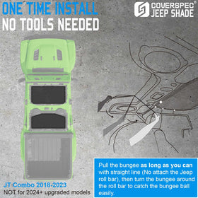 coverspec installed shade on Jeep driving reducing glare and heat