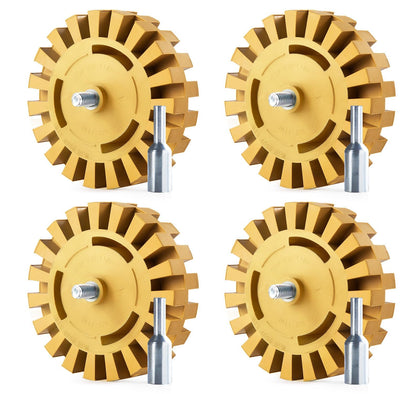 CowboyBOB front packaging showing decal remover wheels and included arbor for quick setup