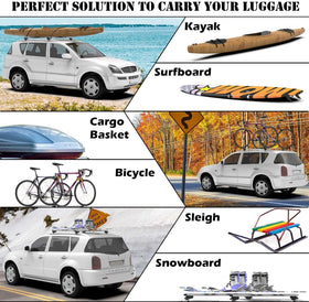 COWVIE carrying a rooftop luggage box freeing interior vehicle space