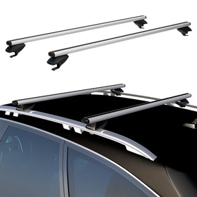 COWVIE cross bars front view showing silver finish and fitment benefit