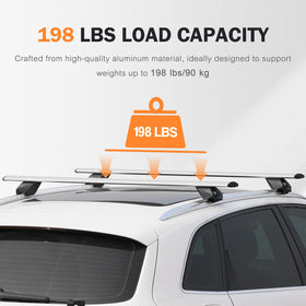 COWVIE cross bars loaded with rooftop box increasing cargo capacity