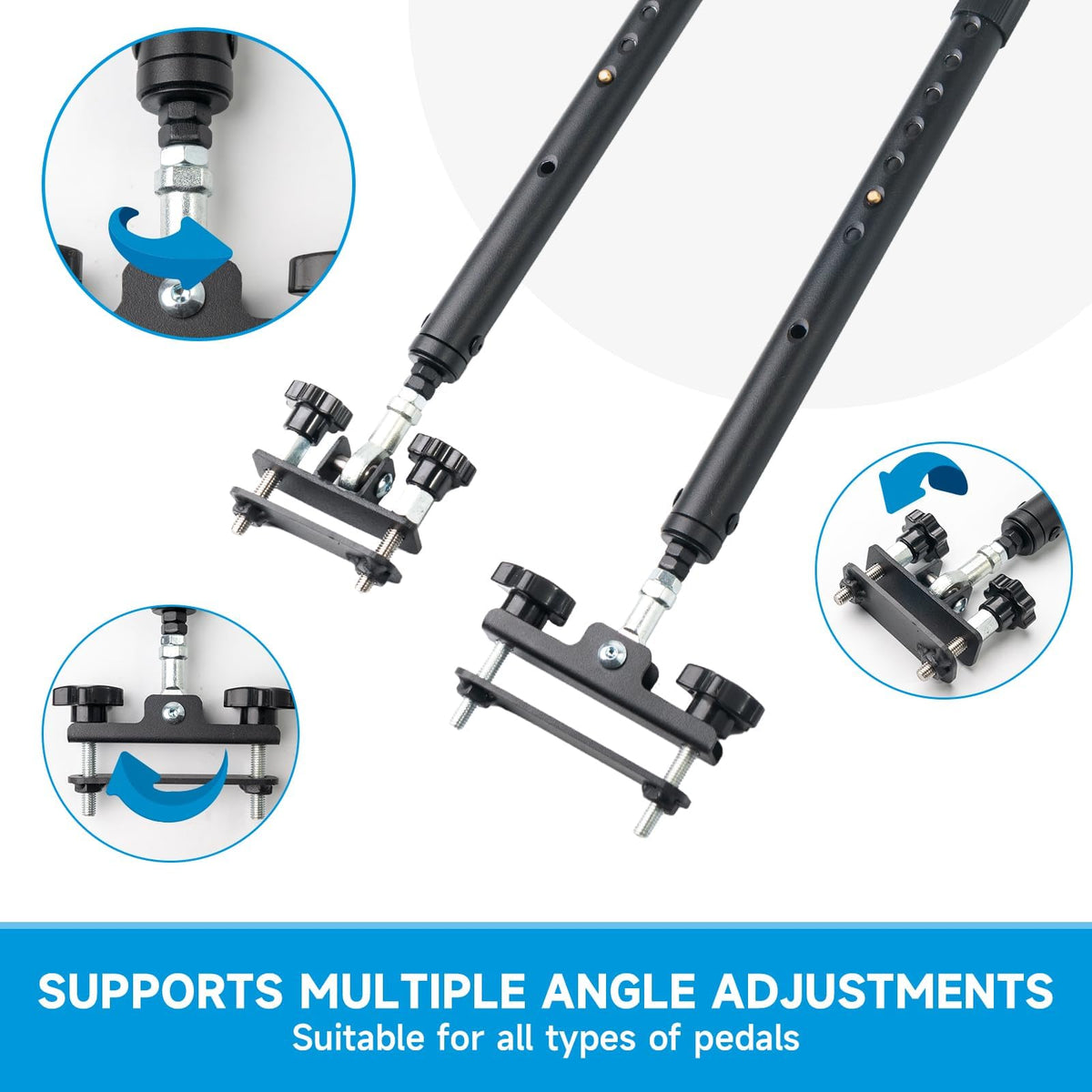CQmuniu size comparison with foot showing adjustable length and scale advantage