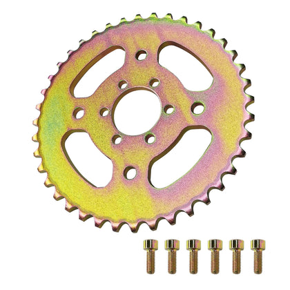 CQSPMOTO front view of 40T sprocket showing tooth count and shape for reliable engagement
