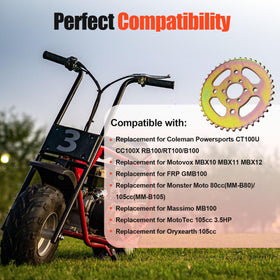 CQSPMOTO 37mm bore and six mounting holes visible for accurate hub compatibility