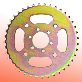 CQSPMOTO sprocket on a minibike in outdoor setting showing improved hill-climb confidence