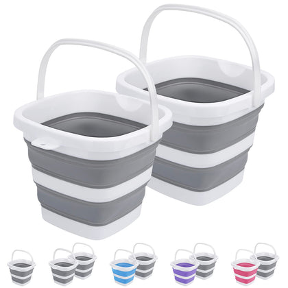 Craftend two-bucket front view shows compact set for cleaning and camping
