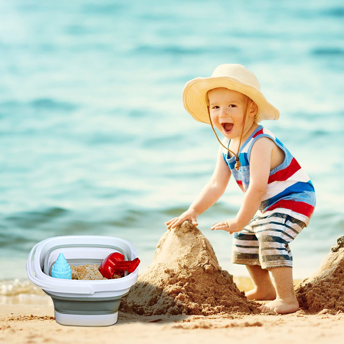 Craftend ice tub with drinks demonstrating cooling and serving benefit