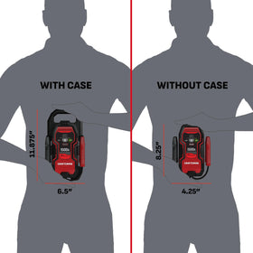 CRAFTSMAN carrying case open with built-in cable storage for organized transport