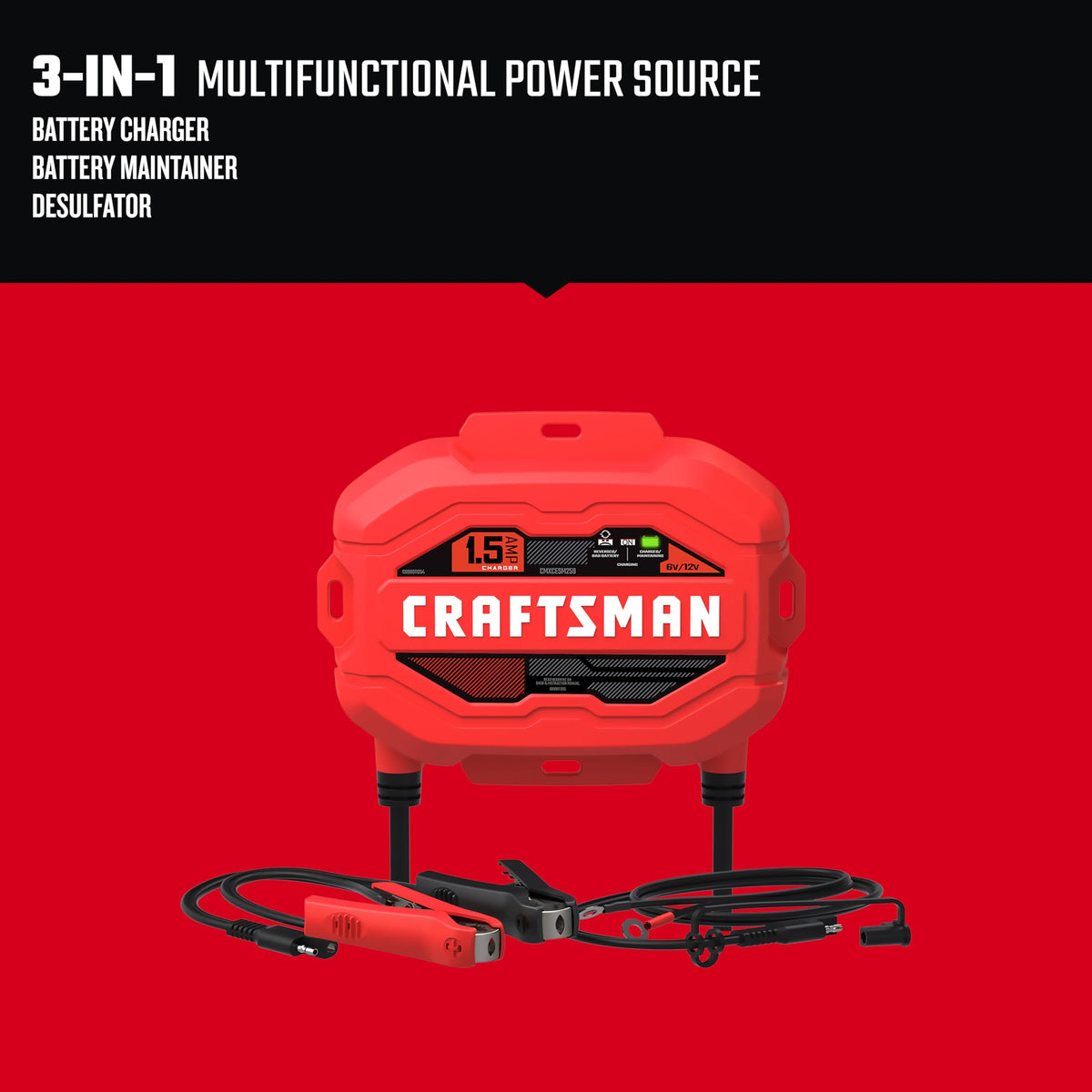 CRAFTSMAN quick-connect clamps and ring terminals for fast secure attachment