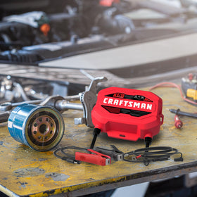 CRAFTSMAN close-up of desulfation indicator highlighting battery reconditioning benefit