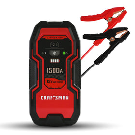 CRAFTSMAN front view of jump starter showing compact design and portability benefit
