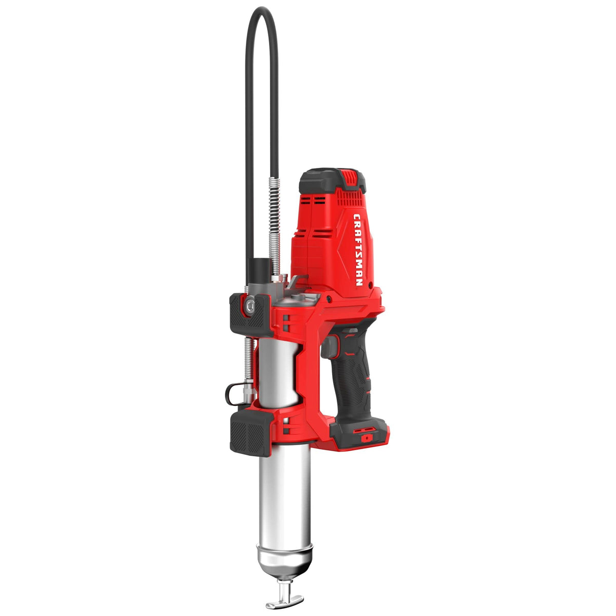 CRAFTSMAN grease gun front view showing compact design and portability