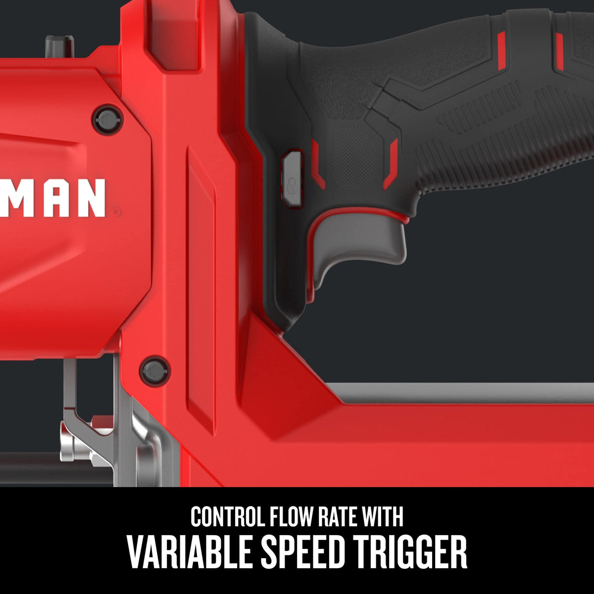 CRAFTSMAN grease gun in use on tractor to speed routine lubrication