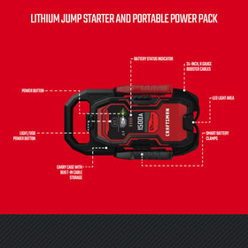 CRAFTSMAN jump starter on boat transom showing marine compatibility and readiness