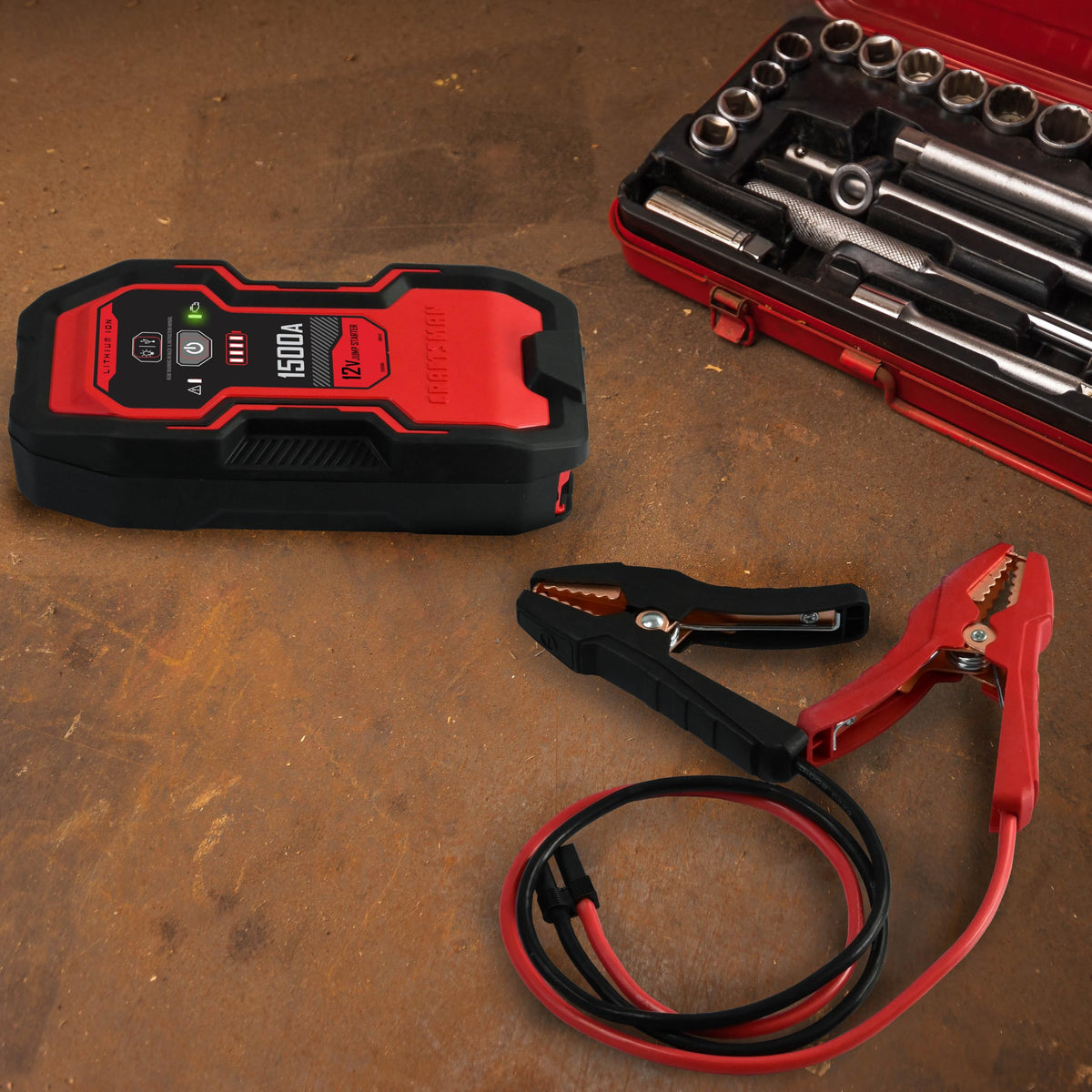 CRAFTSMAN held in hand to show size and portability for easy storage and transport