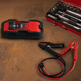 CRAFTSMAN held in hand to show size and portability for easy storage and transport