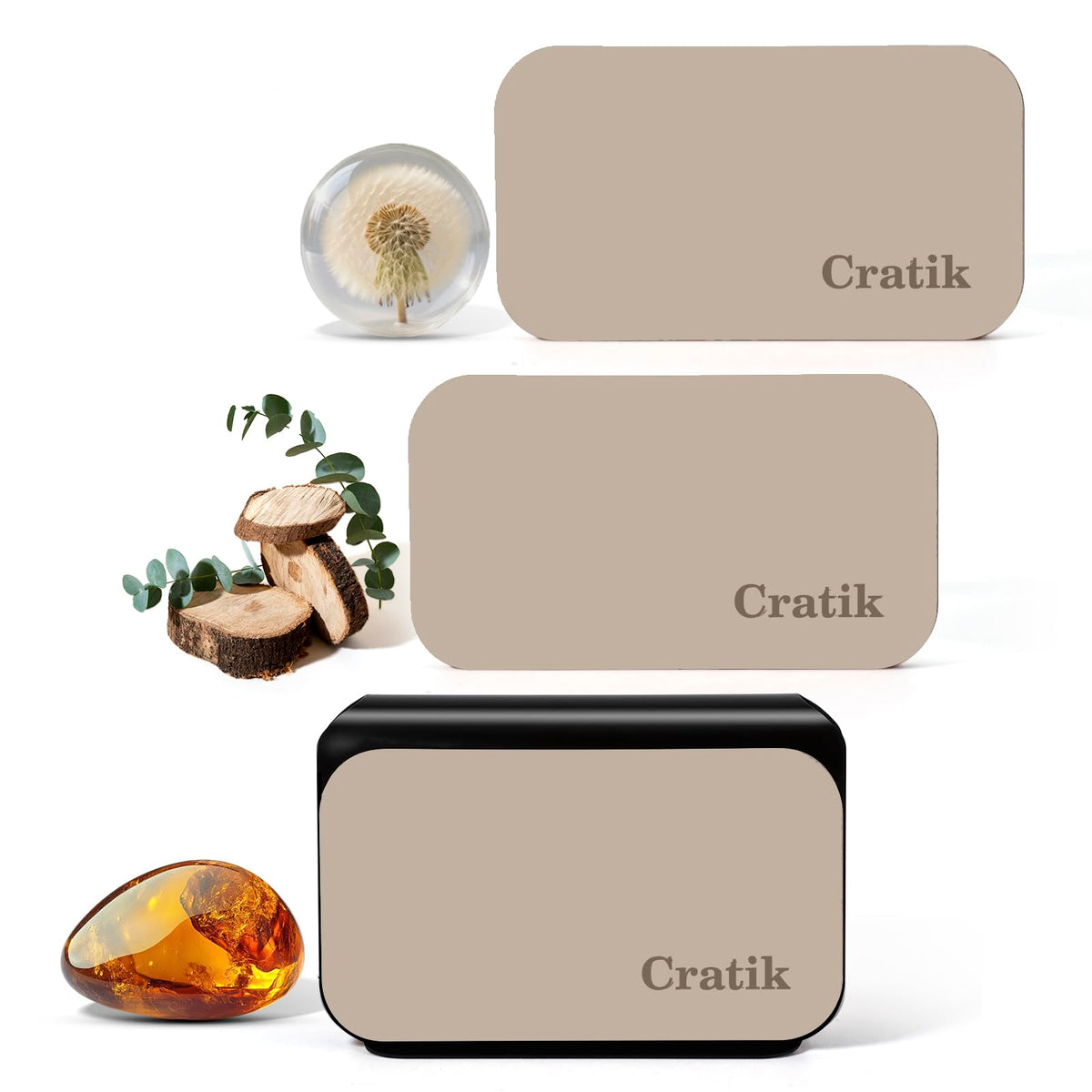 CRATIK front packaging and included magnetic visor clip showing kit benefits