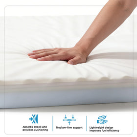 CRAURU white jersey terry cover texture close-up offering breathable comfort