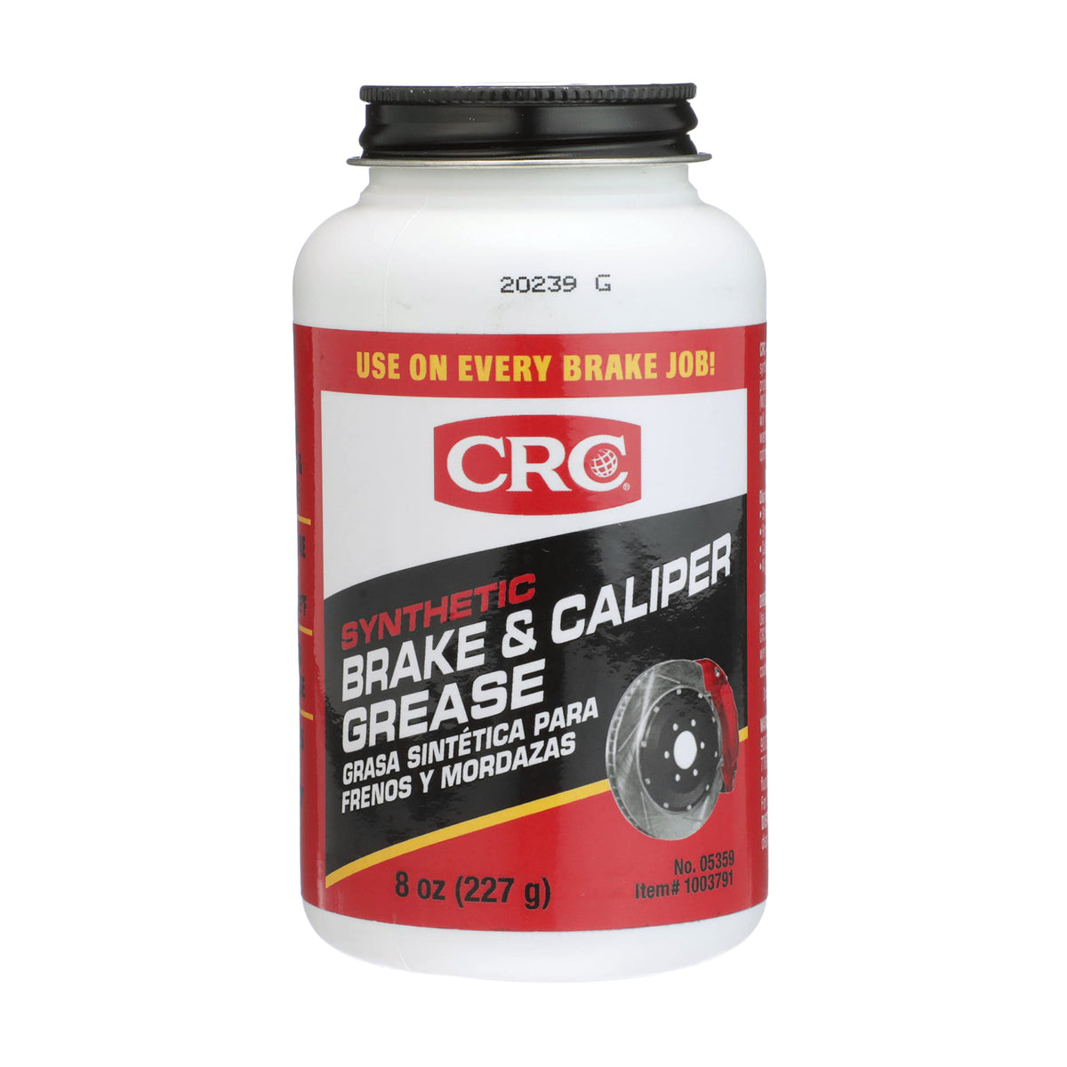 CRC brake caliper grease front bottle showing label and convenient applicator benefit