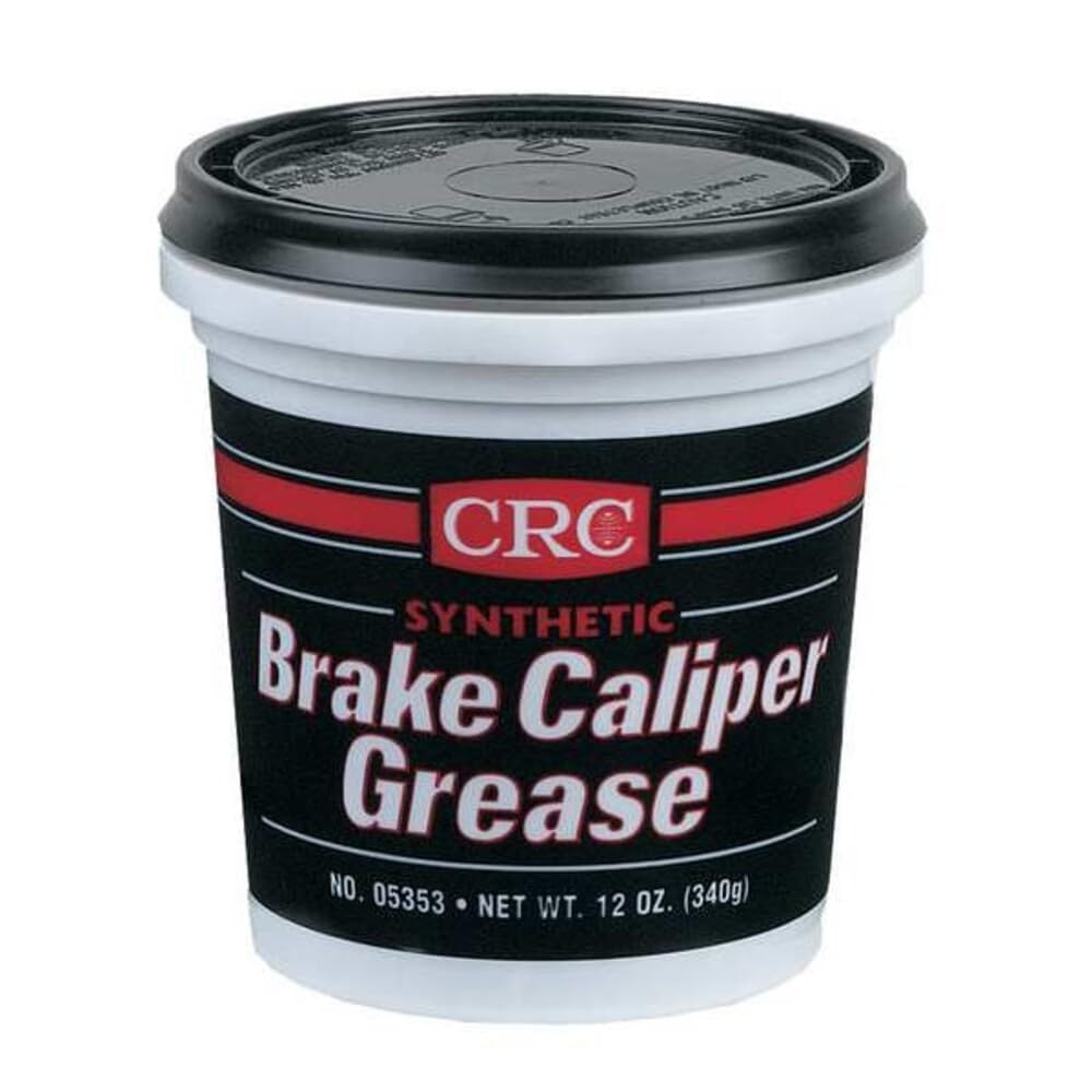 CRC brake caliper grease 12 oz tub front view showing label and packaging benefit of clear identification