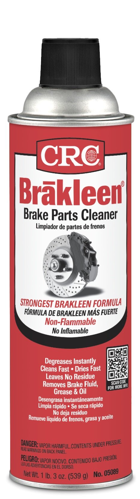 CRC Brakleen front can 20oz showing label and fast-clean benefit