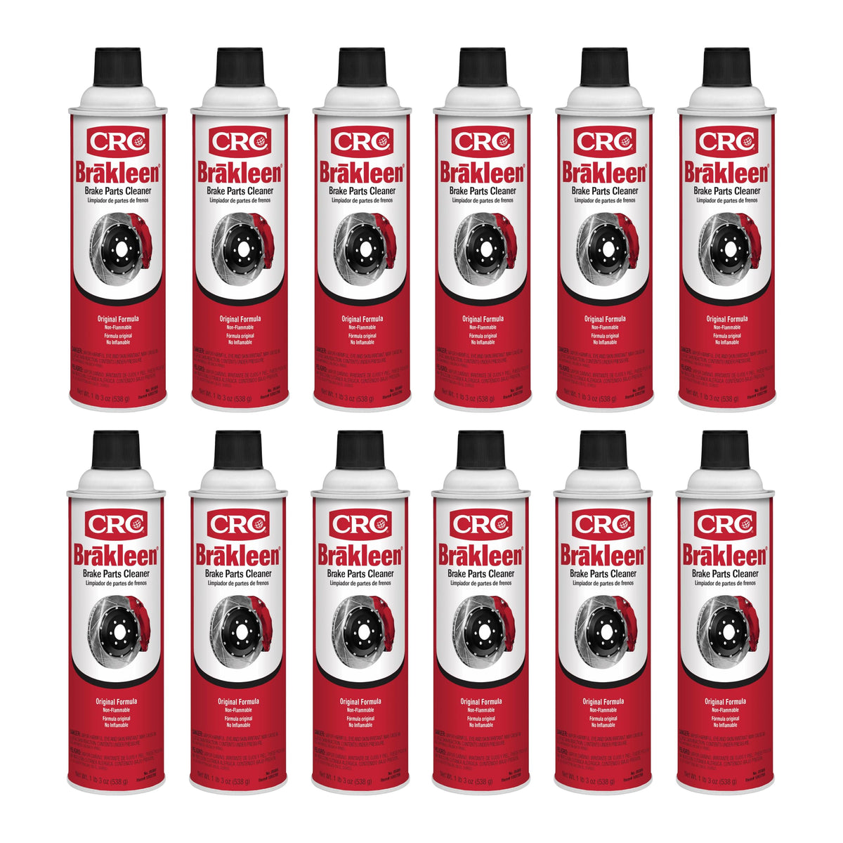 CRC Brakleen front canister showing label and 19 oz size for reliable bulk use