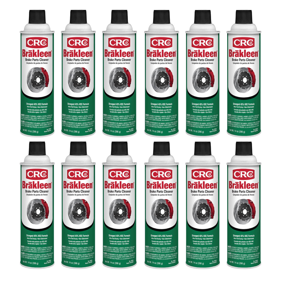 CRC Brakleen front packaging showing label and 14 oz can for easy identification and quick selection