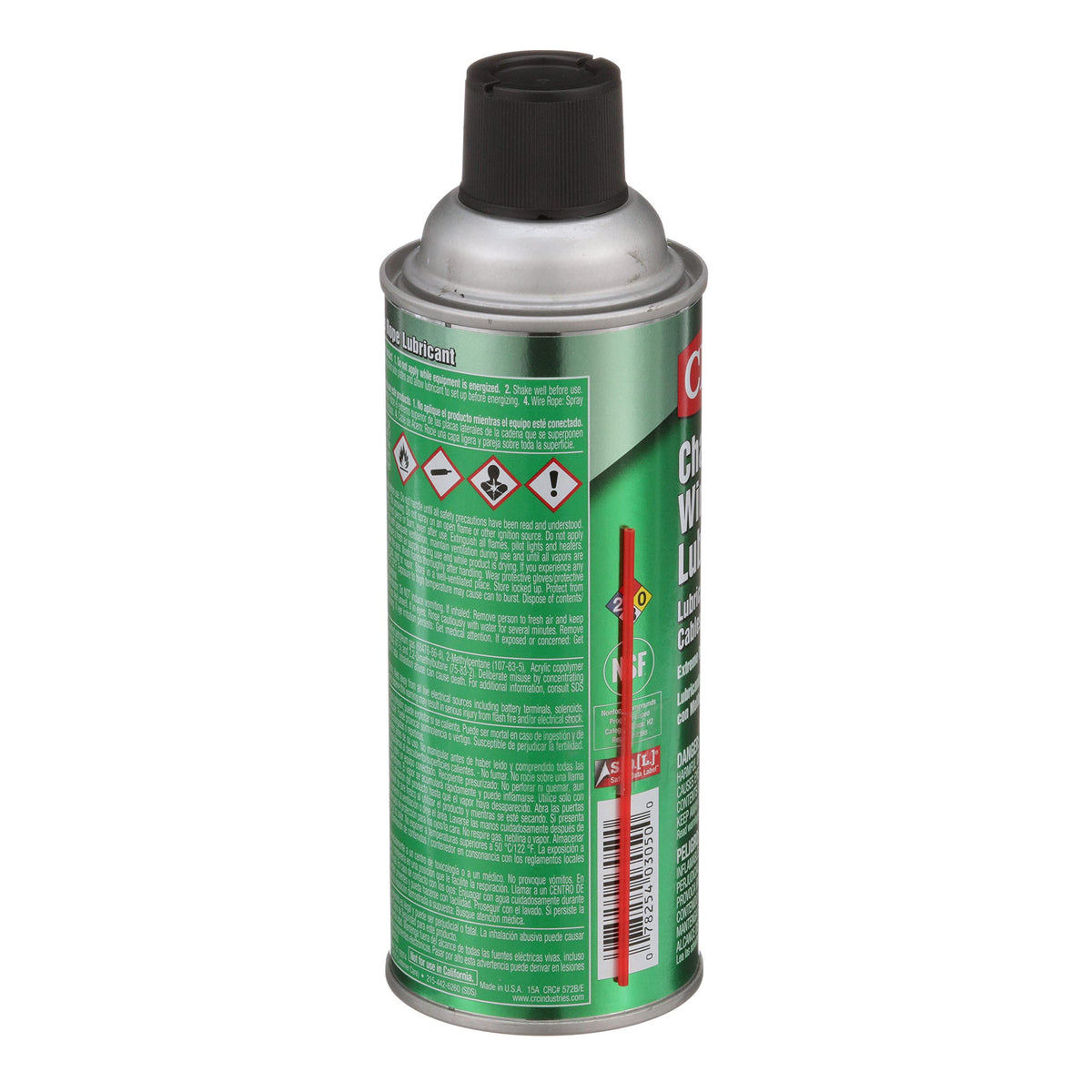 CRC spray being applied to wire rope demonstrating deep penetration and protection
