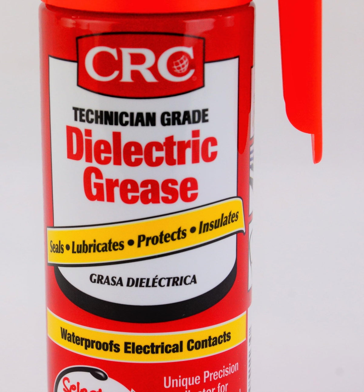 CRC dielectric grease close-up texture of opaque white gel demonstrating precise application