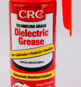 CRC dielectric grease close-up texture of opaque white gel demonstrating precise application