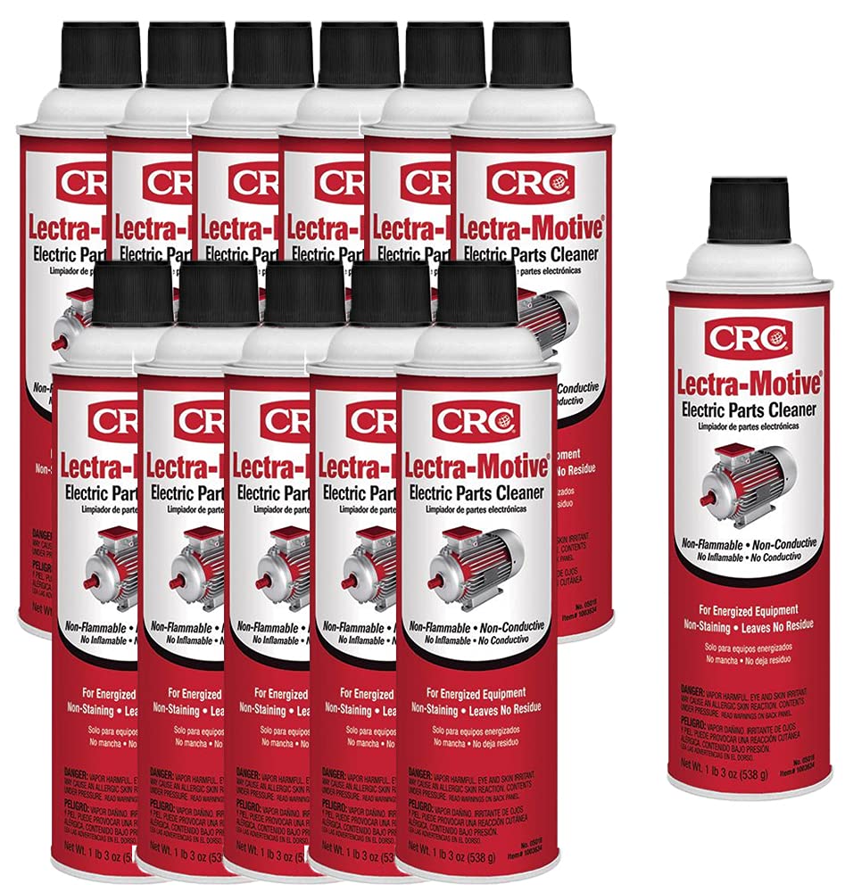 CRC Lectra-Motive front can view showing label and fast residue-free cleaning benefit