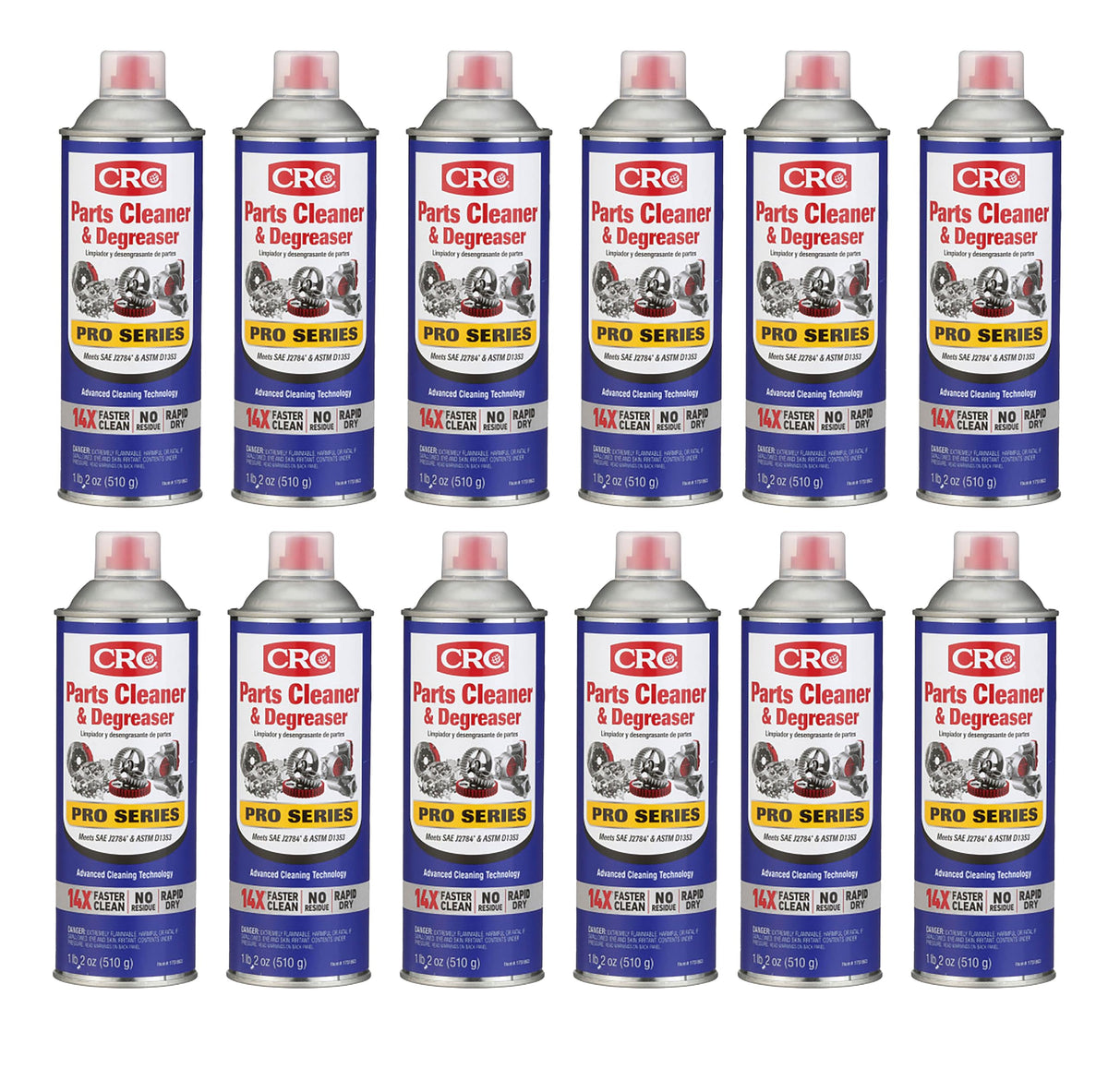 CRC front can showing label and 18 oz size for quick product ID and selection