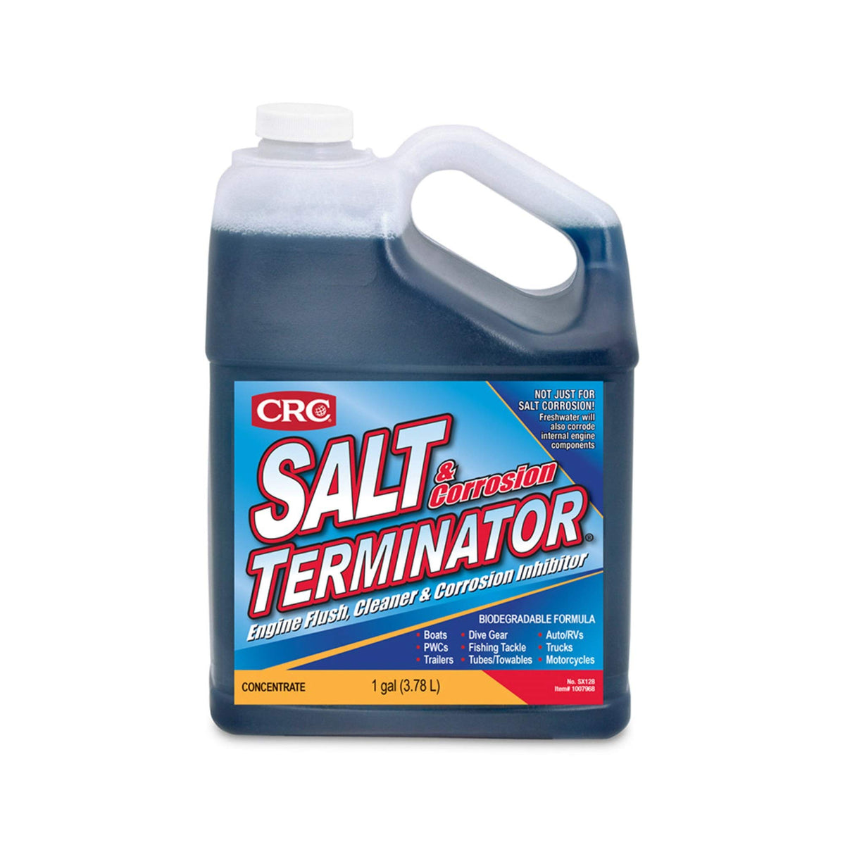 CRC Salt Terminator 1 gallon front label showing product and protective benefit