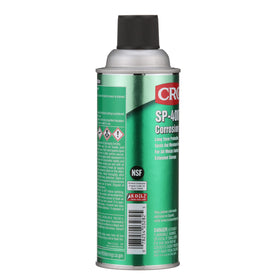 CRC SP-400 can size scale next to ruler showing compact aerosol for easy storage