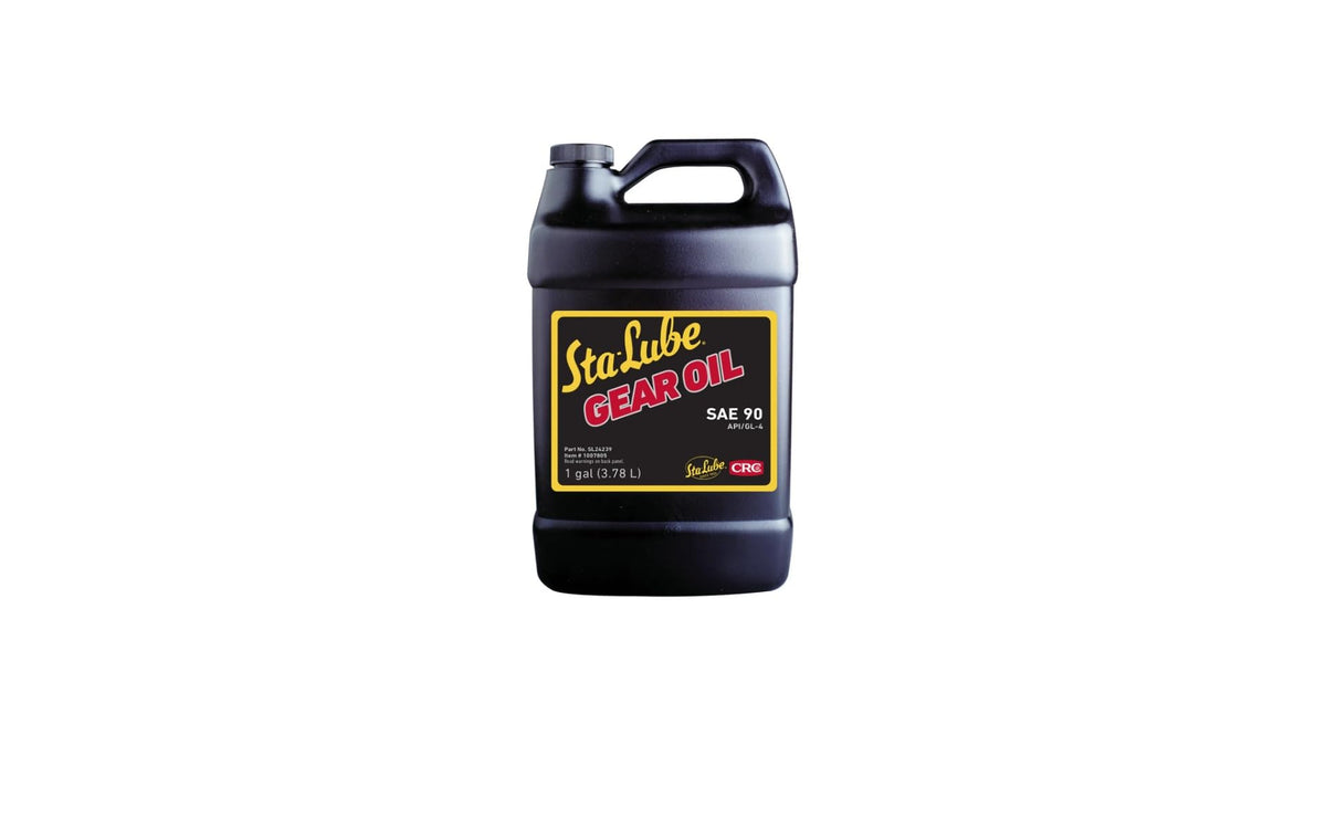 CRC Sta-Lube front label on gallon bottle showing product ID and easy-pour benefit