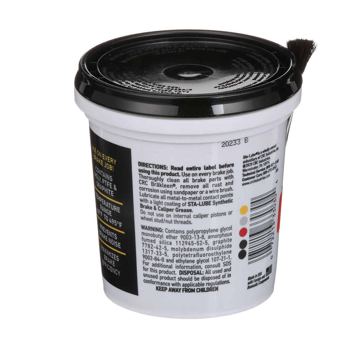 12 wt oz CRC Sta‑Lube tube held in hand displaying size and easy handling for DIY and pro use