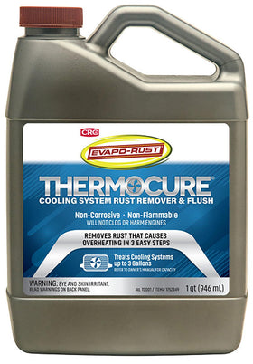 CRC Thermocure bottle front label showing product name and volume, clear benefits