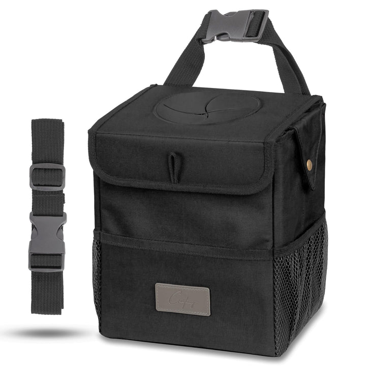 Creathing front view shows sleek bin and easy-access lid benefit: organized interior